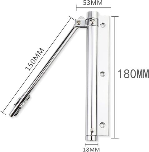 Zeng Automatic Door أقرب ، 304 من الفولاذ المقاوم للصدأ ، مركبة السطح ، ربيع قابل للتعديل ، التجاري والسكني (الفضة) in Saudi Arabia