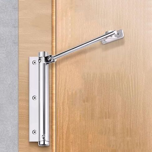 Zeng Automatic Door أقرب ، 304 من الفولاذ المقاوم للصدأ ، مركبة السطح ، ربيع قابل للتعديل ، التجاري والسكني (الفضة) in Saudi Arabia