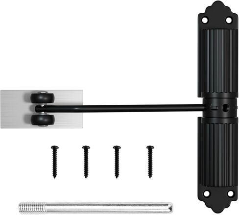 Automatic Door Closer, Zinc Alloy Safety Spring Door Closer 20-60kg Closing Door Hinge, Adjustable Door Spring Closer for Commercial & Home Use with Screws(White) in Kuwait