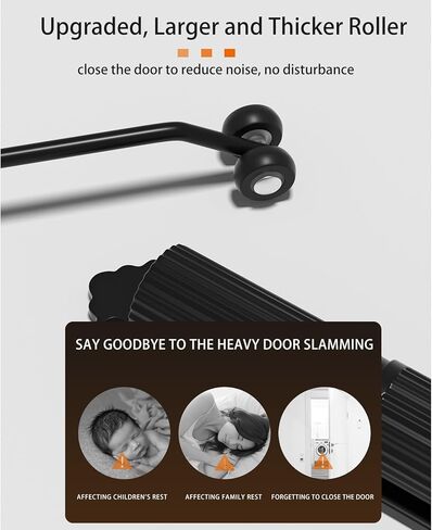 Automatic Door Closer, Zinc Alloy Safety Spring Door Closer 20-60kg Closing Door Hinge, Adjustable Door Spring Closer for Commercial & Home Use with Screws(White) in Kuwait