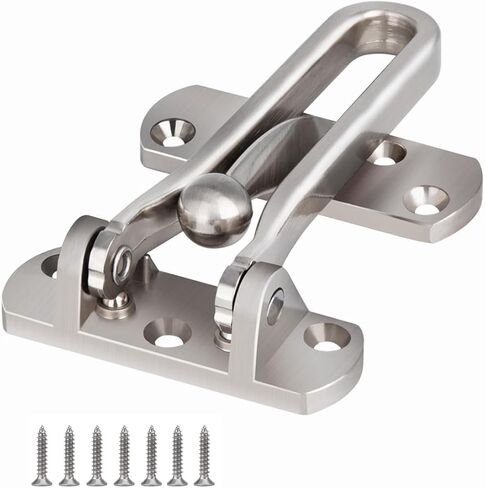 Swing Bar Lock Black, Heavy Duty Door Lock Security, Sturdy Swing Bar Door Guard for Front Doors, Zinc Alloy in Kuwait