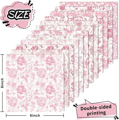 24 Sheets Greenery Floral Pattern Paper Sage Green Flower Leaves Scrapbook Specialty Double Sided Craft Paper for DIY Card Making Photo Album Decor, 6 x 6 Inch in Saudi Arabia