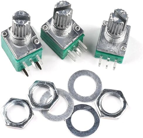RV097 Rotary Potentiometer, 3-8 Pin, Multiple Resistance Values B5K-500K, Adjustable Volume Control (5K) in Saudi Arabia