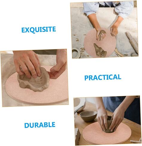 Sculpture Base Adult Crafts 4pcs Pottery Bats for Throwing Wedging Board for Pottery Wedging Board Ceramic Pottery Base Pottery Material Clay Crafts Drying Board Turntable Ceramics in Saudi Arabia