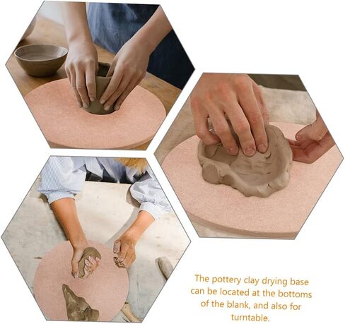 Sculpture Base Adult Crafts 4pcs Pottery Bats for Throwing Wedging Board for Pottery Wedging Board Ceramic Pottery Base Pottery Material Clay Crafts Drying Board Turntable Ceramics in Saudi Arabia