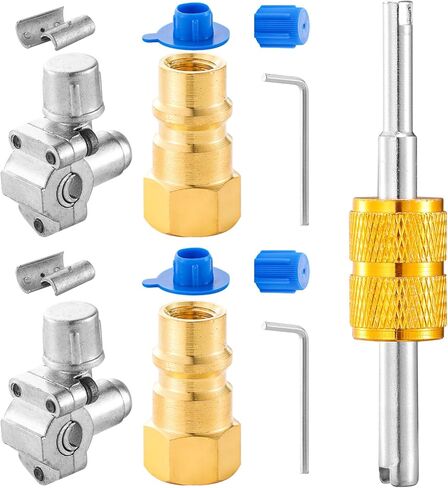مجموعة صمامات الوصول إلى الخدمة ، 20pc صمام خدمة الوصول 1/4 '' SAE x 1/4 '' OD X 3.54 '' STEM Core Brass Copper Revigerator Set ، in Kuwait