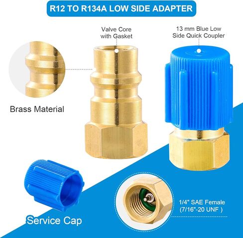 مجموعة صمامات الوصول إلى الخدمة ، 20pc صمام خدمة الوصول 1/4 '' SAE x 1/4 '' OD X 3.54 '' STEM Core Brass Copper Revigerator Set ، in Kuwait