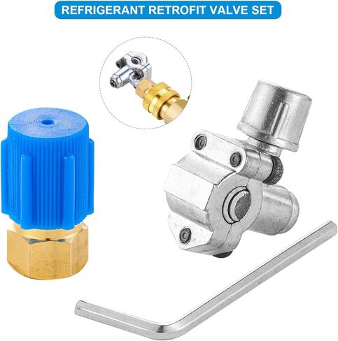 مجموعة صمامات الوصول إلى الخدمة ، 20pc صمام خدمة الوصول 1/4 '' SAE x 1/4 '' OD X 3.54 '' STEM Core Brass Copper Revigerator Set ، in Kuwait