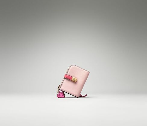 kate spade new york Deco Colorblocked Pebbled Leather Small Compact Wallet, Pale Sapphirine Multi in Saudi Arabia