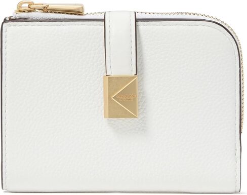 kate spade new york Deco Colorblocked Pebbled Leather Small Compact Wallet, Pale Sapphirine Multi in Saudi Arabia