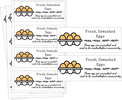 600 Pcs Farm Fresh Egg Carton Labels 600 Pcs Please Return Egg Carton Stickers 200 Pcs Double-Sided Egg Handling Instruction Cards Fresh Farm Egg Packaging Set for Eggs Care (Egg Set) in Saudi Arabia
