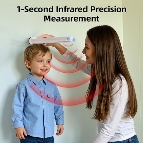 Umimile Portable Height Measurement for Kids- Handheld Cordless Infrared Height Stadiometer Device for Kids and Adults, Digital Height Measurement Tool Scale 240 cm / 94.5 inches (Pink) in Saudi Arabia