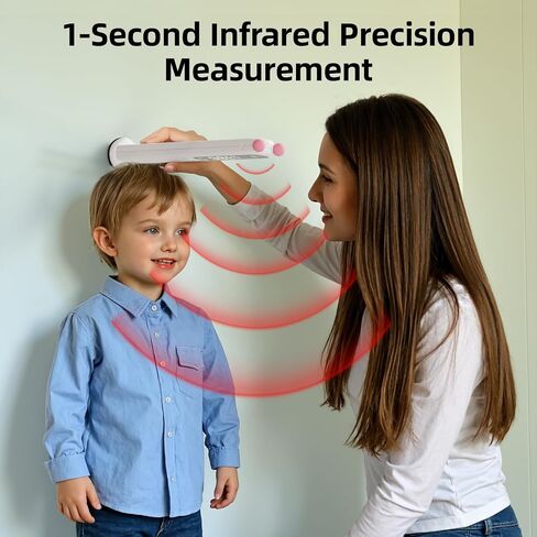 Umimile Portable Height Measurement for Kids- Handheld Cordless Infrared Height Stadiometer Device for Kids and Adults, Digital Height Measurement Tool Scale 240 cm / 94.5 inches (Pink) in Saudi Arabia