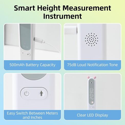 Umimile Portable Height Measurement for Kids- Handheld Cordless Infrared Height Stadiometer Device for Kids and Adults, Digital Height Measurement Tool Scale 240 cm / 94.5 inches (Pink) in Saudi Arabia