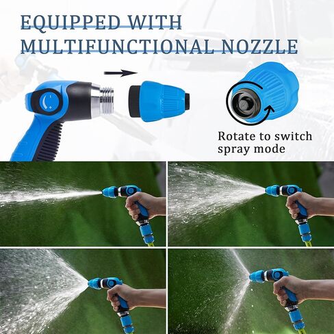 Foam Gun Car Wash Sprayer + Washing Sponge & Absorbent Towel, Hose Nozzle Foam Cannon Car Washing Kit, for Garden Cleaning, Pet Showering in Kuwait