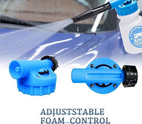 Foam Gun Car Wash Sprayer + Washing Sponge & Absorbent Towel, Hose Nozzle Foam Cannon Car Washing Kit, for Garden Cleaning, Pet Showering in Kuwait