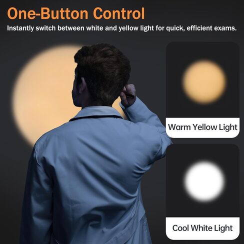 Risemart 2 Pack Pen Light للممرضات ، Penllight Medical مع مفتاح واحد للضوء الأبيض والدافئ ، مقياس تلميذ وحاكم 5 سم ، مقطع جيب ، متين LED Penllights للتمريض ، الأطباء ، الطلاب in Kuwait