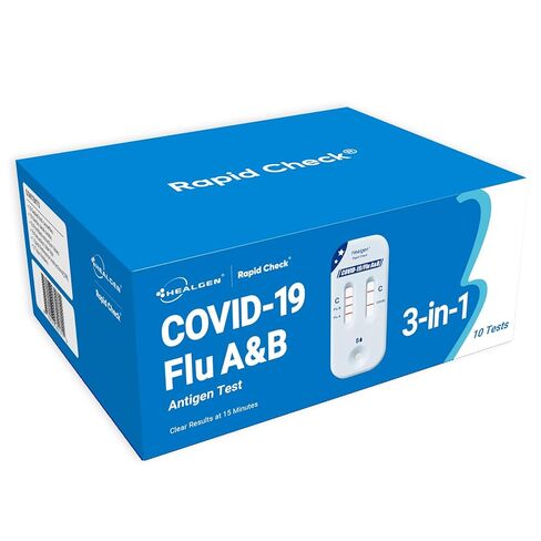 Healgen Rapid Check Covid-19 ، مجموعة مستضد مستضد الأنفلونزا A & B ، أول اختبار للإنفلونزا والأنفلونزا والأنفلون ، من السهل قراءة النوافذ المزدوجة ، ينتج 15 دقيقة ، مدة صلاحية لمدة 18 شهرًا ، اختبار واحد in Saudi Arabia