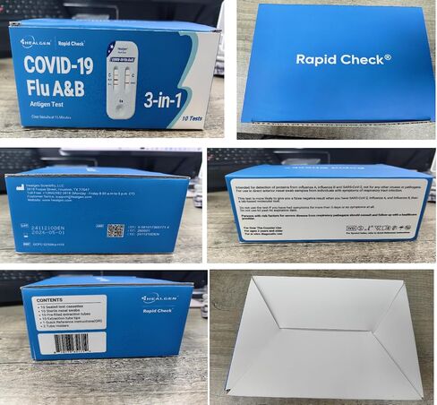 Healgen Rapid Check Covid-19 ، مجموعة مستضد مستضد الأنفلونزا A & B ، أول اختبار للإنفلونزا والأنفلونزا والأنفلون ، من السهل قراءة النوافذ المزدوجة ، ينتج 15 دقيقة ، مدة صلاحية لمدة 18 شهرًا ، اختبار واحد in Saudi Arabia