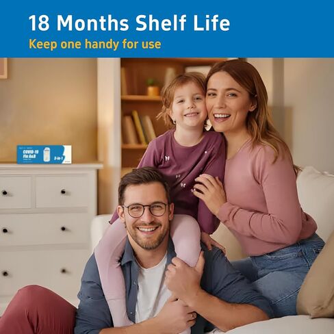 Healgen Rapid Check Covid-19 ، مجموعة مستضد مستضد الأنفلونزا A & B ، أول اختبار للإنفلونزا والأنفلونزا والأنفلون ، من السهل قراءة النوافذ المزدوجة ، ينتج 15 دقيقة ، مدة صلاحية لمدة 18 شهرًا ، اختبار واحد in Saudi Arabia
