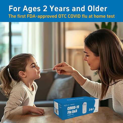 Healgen Rapid Check Covid-19 ، مجموعة مستضد مستضد الأنفلونزا A & B ، أول اختبار للإنفلونزا والأنفلونزا والأنفلون ، من السهل قراءة النوافذ المزدوجة ، ينتج 15 دقيقة ، مدة صلاحية لمدة 18 شهرًا ، اختبار واحد in Saudi Arabia