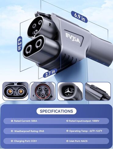 2-in-1 CCS & J1772 to Tesla Adapter, DC/AC Tesla Charger with Level 1 2 3 NACS Adapter Compatible with Model 3/Y/S/X and Cybertruck in Saudi Arabia