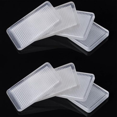 8 Pcs Rubbery Clear Table Shims, Level Wedge for Home Improvement, Table, Bed, Toilet, Hot Tub Restaurant Appliance Shims, DIY Wedge Levelers (5mm) in Kuwait