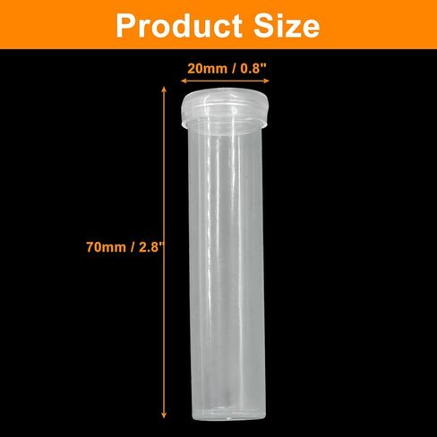 50Pcs Plastic Stem Water Tubes, Clear Flower Vials with Soft Rubber Lids, 2.8 Inches Rose Water Tubes for Fresh Arrangement(Clear) in Kuwait