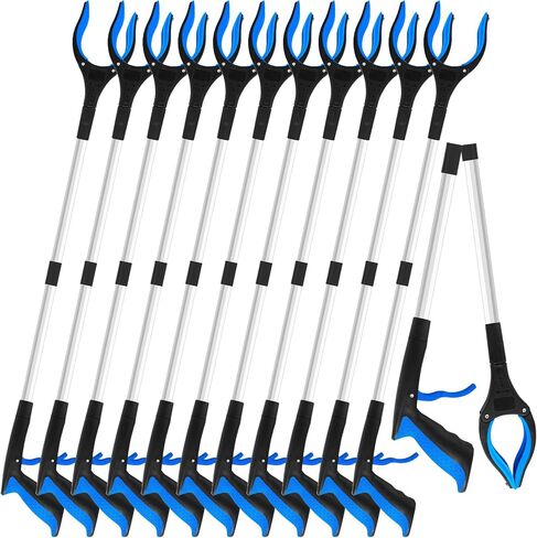 6 Pack Heavy Duty Grabber Reacher Tools for Seniors，32" Foldable Trash Picker with 360° Rotating Head & Non-Slip Grip, Long Reach Mobility Aid for Elderly, Outdoor Cleaning & Arm Extension in Saudi Arabia