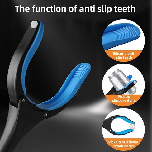 1pcs Blue 32 "قابلة للطي ، أداة الوصول إلى المتسابق ، أداة التقاط Racter Grabber لكبار السن مع الفك المضاد للانزلاق 360 درجة ، ومغناطيس قوي ، ملتزمات القمامة الطويلة الإضافية ، منتقي القمامة in Kuwait
