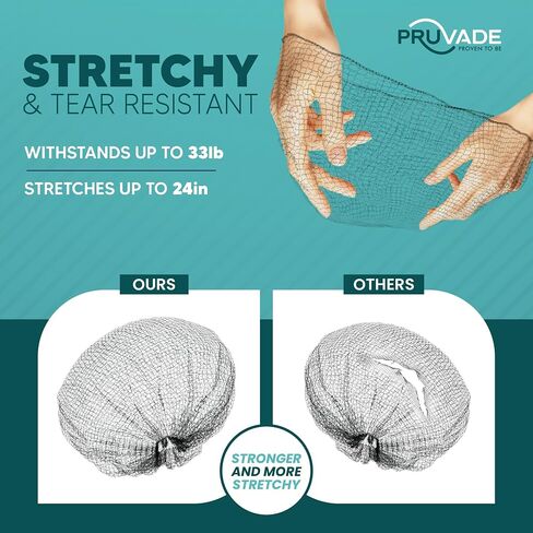 Invisible Hair Nets for Women & Men | Pack of 100 | Elastic 24" Mesh Hair Net for Buns, Long Hair & Short Hair - Hairnets for Ballet Dancers, Sleeping, Wig Storage, Food Service & More in Saudi Arabia