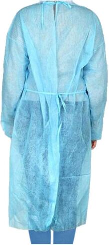 Dealmed Blue Isolation Gown – Disposable Medical Gowns, Latex-Free, Perfect for Hospitals, Medical Facilities, and Physicians’ Offices (Pack of 10) in Saudi Arabia