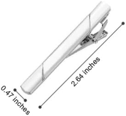 Roctee 4Pcs Tie Clips For Men Skinny Ties, 1.4 Inch Tie Bars Set For Slim Ties, Silver Gold Clip Tie For Short Neckties, Classic Men's Tie Clasp Accessories in Kuwait