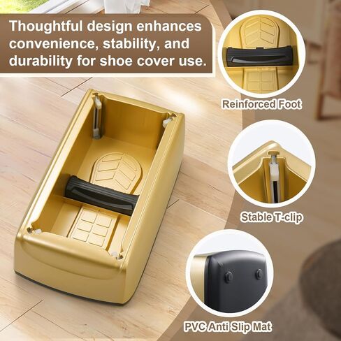 Shoe Cover Dispenser with 200pcs Shoe Covers Disposable, Easy to Use Automatic Shoe Cover Machine for Party, Fits Size Up to 11 US Men, Widely Applicable in Indoor(Silver) in Saudi Arabia