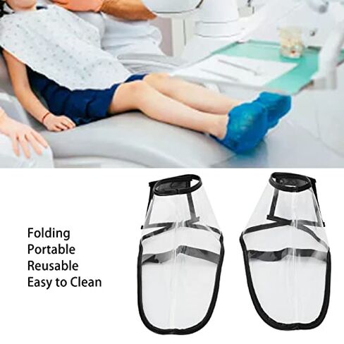 Folding Barber Shoes Cover,ANGGREK Barber Shoes Cover Salon Hairdressing Shoes Cover Transparent Shoes Cover for Massage Stores Spas(M) in Saudi Arabia