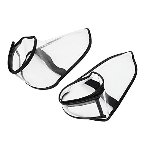 Folding Barber Shoes Cover,ANGGREK Barber Shoes Cover Salon Hairdressing Shoes Cover Transparent Shoes Cover for Massage Stores Spas(M) in Saudi Arabia