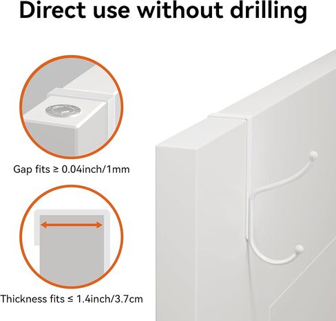 Niffgaff Over Door Hook 4 pack-خطاف الباب الثقيل مع منصات الدعم ، لا يوجد حفر مطلوبة ، مضاد للعبور فوق شماعات الباب ، طوله 6.5 بوصات ، يتناسب الأبواب إلى 1.7 بوصة ، سبيكة ، أسود ، أسود in Kuwait