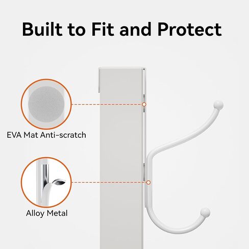 Niffgaff Over Door Hook 4 pack-خطاف الباب الثقيل مع منصات الدعم ، لا يوجد حفر مطلوبة ، مضاد للعبور فوق شماعات الباب ، طوله 6.5 بوصات ، يتناسب الأبواب إلى 1.7 بوصة ، سبيكة ، أسود ، أسود in Kuwait