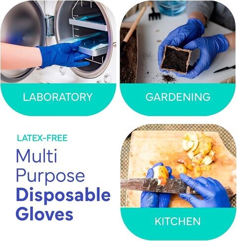 OWELL® Medical Exam Nitrile Gloves – 4mil Powder-Free Latex-Free Chemo Rated, Drug Resistant Blue Disposable Gloves in Saudi Arabia