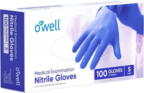 OWELL® Medical Exam Nitrile Gloves – 4mil Powder-Free Latex-Free Chemo Rated, Drug Resistant Blue Disposable Gloves in Saudi Arabia