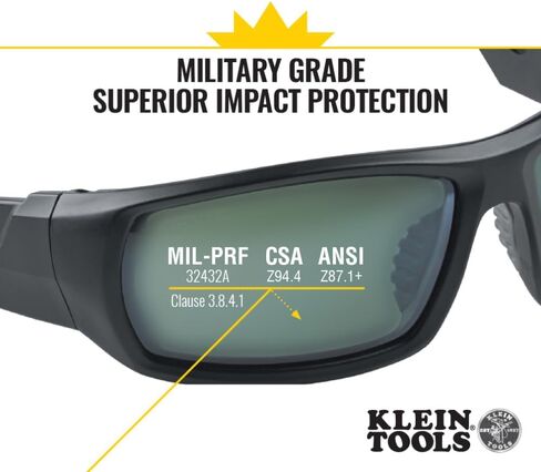 Klein Tools 60164 Safety Glasses, Professional PPE Protective Eyewear with Full Frame, Scratch Resistant and Anti-Fog, Gray Lens in Saudi Arabia