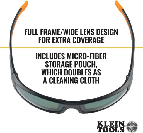 Klein Tools 60164 Safety Glasses, Professional PPE Protective Eyewear with Full Frame, Scratch Resistant and Anti-Fog, Gray Lens in Saudi Arabia