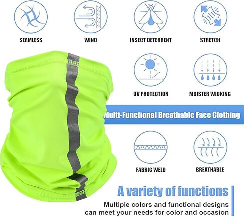 Cooling Neck Gaiter for Men Women, reflective Face Cover Bandana for Sun Protection Cycling Fishing Summer in Saudi Arabia