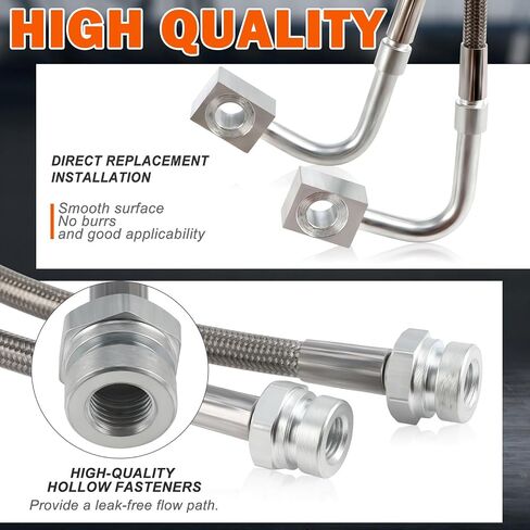 89702 Stainless Steel Brake Lines Front Stainless Brake Cable Compatible with Jeep TJ/YJ/XJ 1987-2006 in Saudi Arabia