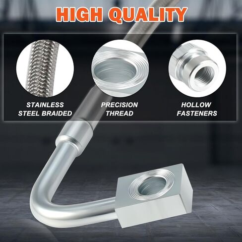 89702 Stainless Steel Brake Lines Front Stainless Brake Cable Compatible with Jeep TJ/YJ/XJ 1987-2006 in Saudi Arabia