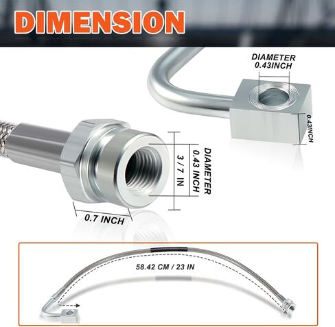 89702 Stainless Steel Brake Lines Front Stainless Brake Cable Compatible with Jeep TJ/YJ/XJ 1987-2006 in Saudi Arabia