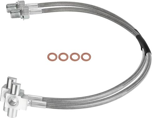 89702 Stainless Steel Brake Lines Front Stainless Brake Cable Compatible with Jeep TJ/YJ/XJ 1987-2006 in Saudi Arabia