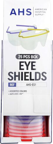 Eye Shield [Box of 25] Pre-Assembled Eye Protective Glasses, Protective Eyewear PPE for Hospitals with Optical-Grade Lenses, Lightweight Frame | Eye Protection Equipment in Saudi Arabia