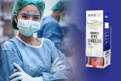 Eye Shield [Box of 25] Pre-Assembled Eye Protective Glasses, Protective Eyewear PPE for Hospitals with Optical-Grade Lenses, Lightweight Frame | Eye Protection Equipment in Saudi Arabia
