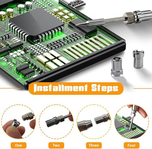 4pcs 510 محول برغي الخيط الفولاذ المقاوم للصدأ ، محول الخيط ، ملحقات موصل محول لحام الحديد لإصلاح لوحة دائرة المعدات الإلكترونية in Kuwait